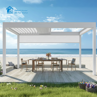 Pergola rétractable en aluminium sur mesure de qualité supérieure, gazebo bioclimatique extérieur de haute qualité avec installation facile