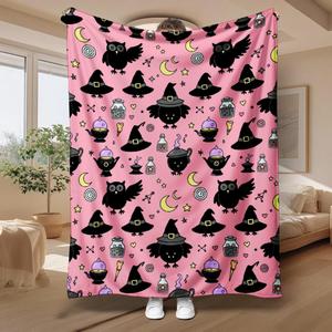 Manta de Franela con Estampado de Hojas Otoñales y Bayas, Ligera y Resistente a la Decoloración, Ideal para el Invierno, con Diseño Personalizado - Product Image 4