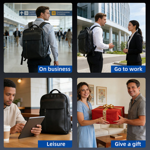 Tiding 15.6-Inch Business Laptop <b>Backpack</b> Waterproof Commuter Bag For Men <b>Black</b> - Product Image 1