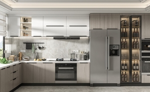 ตู้ครัวไม้จริง ดีไซน์หรูหราทันสมัย ตู้ครัวสวยสง่างาม - Product Image 2
