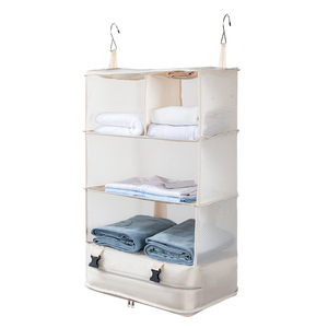 Sac de rangement suspendu pliable Oxford moderne pour voyage en extérieur, <span class=keywords><strong>organisateur</strong></span> de <span class=keywords><strong>valise</strong></span> multifonctionnel, <span class=keywords><strong>pochette</strong></span> de rangement pour vêtements style armoire - Product Image 5