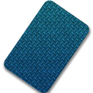 SUS 201 202 304 316 0.6mm 0.8mm Patterned Diamond-shaped Checkered Embossed Stainless Steel Plates Floor Plate Anti-skid Sheets