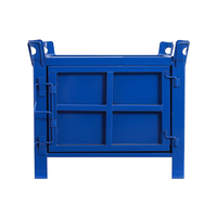 Cage de stockage en acier empilable revêtue galvanisée boîte métallique pour stockage et protection logistique en entrepôt