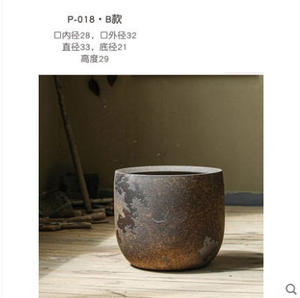 Rétro Grand Pot De Fleur Pièce Décorative Salon Pièce De Sol Nouveau Style Chinois Épais Poterie Pot et Vase - Product Image 3