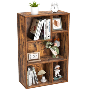 Étagère à livres moderne à 5 cubes, armoire de rangement à 3 niveaux, 31 po de hauteur, étagères réglables jusqu'à 12,8 po, utilisation verticale ou <span class=keywords><strong>horizontale</strong></span> - Product Image 1