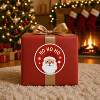 Ensemble d'autocollants personnalisés de Noël et d'Halloween, autocollants kawaii de Père Noël, bonhomme de neige, citrouille, autocollants en vinyle découpés pour enveloppe, boîte cadeau, tasse