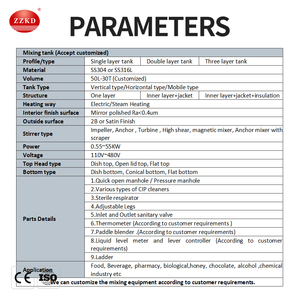 Stainless Steel Cosmetics Lotion Cream Paste Emulsifier Mixer Tank High Shear Homogenizer with Agitator - Product Image 6