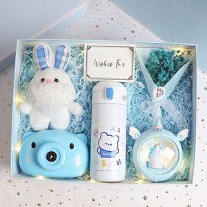 Birthday Thanksgiving Mother's Day Gift Set Mini Fan Plush for Doll Dried Flower Bouquet Greeting <b>Card</b> Ready Gift Box Women - Product Image 6