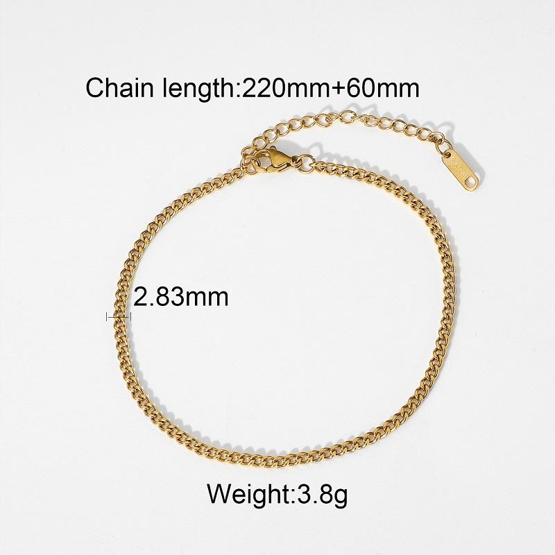 3mm cuban anklet