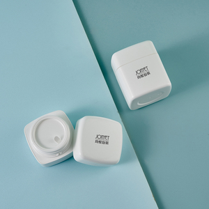 pp plastic cosmetic cream jar 30g 50g 30ml 50ml packaging cosmetic jars set square white plastic jar for skin care cream