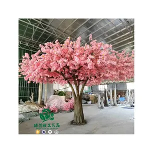 Shenzhen xin qi artesanato direta fábrica, flor de seda artificial árvores flor de cerejeira