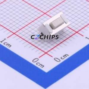 1TS002C-2300-4301-CT Tactile Switch SMD,3.5x6mm Switch Single Pole Single Throw Rectangle Button 2.3N Vertical Mount - Product Image 1