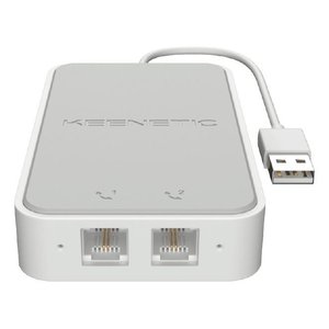 Adaptador de red LINEAR USB Cordless Blanco y Plateado KN 3110 01EN - Product Image 1
