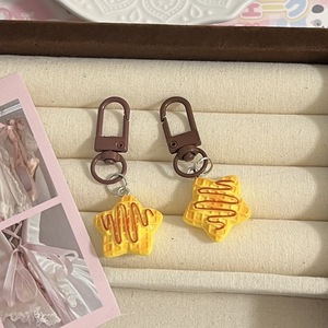 Portachiavi Promozionale in Resina a Forma di Cartone Animato, Piccolo, a Tema Cibo (Sciroppo, Stella, Waffle, Biscotto), Carino e Realistico, Accessorio Decorativo per Borsa, Idea Regalo - Product Image 6