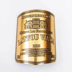 Individuelle Rosa Wein Geprägte Metall-Aufkleber Aluminiumfolie Weinflaschen Verpackungsetiketten Aufkleber - Product Image 2