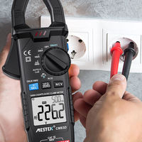 Clamp Meter Digital T-RMS 10000 DC/AC 200A 6mA Ammeter Multimeter Pengukur Arus Mobil Voltmeter Kapasitansi Pengukur Suhu CE OEM