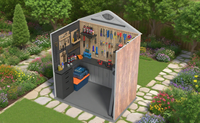 Maisonnette modulaire préfabriquée portable, isolée, étanche, alimentée à l'énergie solaire, en HDPE, pour bureau et atelier
