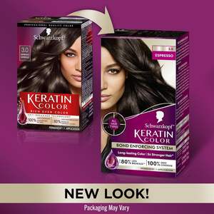 <span class=keywords><strong>Schwarzkopf</strong></span> Couleur kératine d'inspiration professionnelle 3.0 Espresso 80% Moins de casse 100% Couverture grise Teinture capillaire permanente - Product Image 4