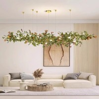 Ginkgo feuille salon arbre lustre designer duplex vide villa escalier lumière luxe lumière décorative