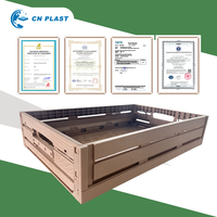 Panier de rangement pliable en plastique imitation bois, bac pliable pour l'organisation de la cuisine, du garde-manger et des placards domestiques