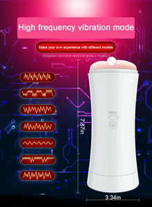 Dudaklar ve vajina ile çift kafa elektrikli titreşimli adam mastürbasyon oyuncaklar gerçekçi cep kedi vajina Sucking seks oyuncakları adam için - Product Image 5