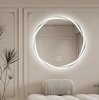 Miroir LED tactile à bords irréguliers, lumière multicolore réglable, design Art Déco mural pour la décoration de mariage et de la maison