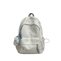 Sac à dos scolaire personnalisé en peinture à l'encre chinoise, résistant à l'eau, 20-36L, en tissu Oxford durable, pour étudiants, modèle arqué