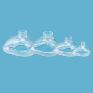 Masker Anestesi Medis PVC Silikon Lateks Pernapasan Sekali Pakai Compower Tanpa Katup Inflasi - Product Image 4