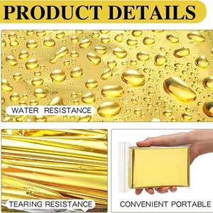 Manta de Emergencia Reflectante, Portátil, Plegable, de PET Plateado, Térmica, Impermeable y Resistente al Viento, para Camping, Senderismo y Primeros Auxilios - Product Image 5