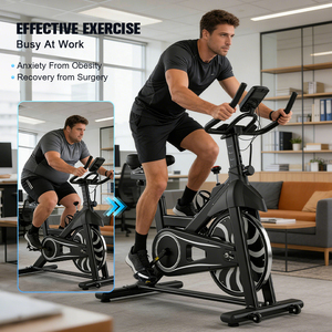 <span class=keywords><strong>Bicicleta</strong></span> de Spinning Magnética <span class=keywords><strong>Profesional</strong></span>, <span class=keywords><strong>Bicicleta</strong></span> Estática Magnética con Volante de Inercia de 6 kg, Gimnasio en Casa Manual para Adultos - Product Image 4