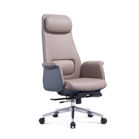 Chaise de bureau de direction à dossier haut avec repose-pieds, chaise ergonomique pour patron, soutien lombaire réglable, chaise de bureau inclinable en cuir, chaise de PDG