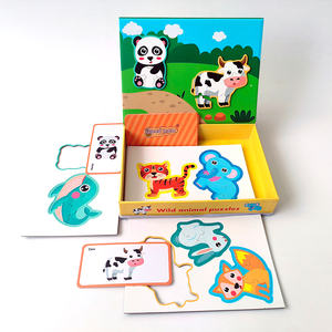 Gioco da tavolo giocattolo educativo per bambini puzzle di animali selvatici puzzle di carta giochi da tavolo per bambini Custom Packaging Box - Product Image 1