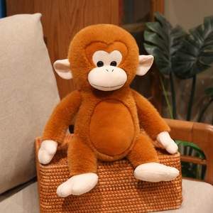 Scimmietta Rossa Macaque Pan Qi con Braccia Lunghe, Giocattolo Antistress in Peluche di Cotone PP - Product Image 4