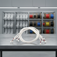 موصل JST XH أبيض بخطوة 2.54 مم مع عازل PVC أبيض 24AWG، سلك توصيل ثنائي الأطراف للإضاءة LED والمستشعرات والأجهزة الصغيرة