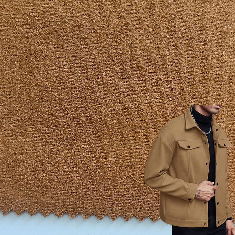 Factory Custom 350GSM 96%Polyester 4%Spandex Blend Knit Air Layer Suede Scuba Fabric for Winter Jacket,Garment