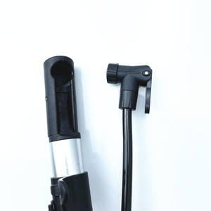 Bomba de aire portátil de aleación de aluminio para bicicleta, mini bomba de pedal de alta presión para inflar neumáticos de bicicleta y vehículos eléctricos, color plateado JT-1541321 - Product Image 4