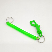 Porte-clés à ressort rétractable en spirale Anti-perte anti-vol cordon extensible porte-clés de sécurité fermoir homard en métal porte-clés extensible