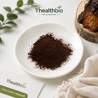 Poudre d'extrait de Chaga pure naturelle à mailles fines, structure de particules uniforme, en stock, livraison rapide pour les commandes industrielles à grande échelle