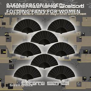 Abanicos de Mano Plegables de Plástico de 23 cm, Coloridos y Personalizados, Estilo Festivo para Mujeres, Accesorio de Juguete Modelo PS - Product Image 3