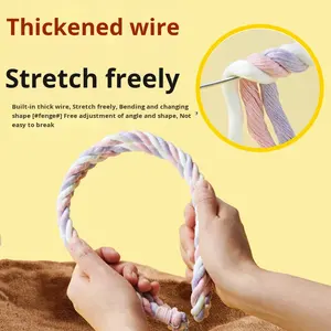 Balançoire suspendue pour perroquet, jouet écologique pour oiseaux, avec <span class=keywords><strong>corde</strong></span>, échelle à mâcher, bâton en coton pour le soulagement du stress et de l'ennui, fournitures à mâcher pour animaux de compagnie - Product Image 3