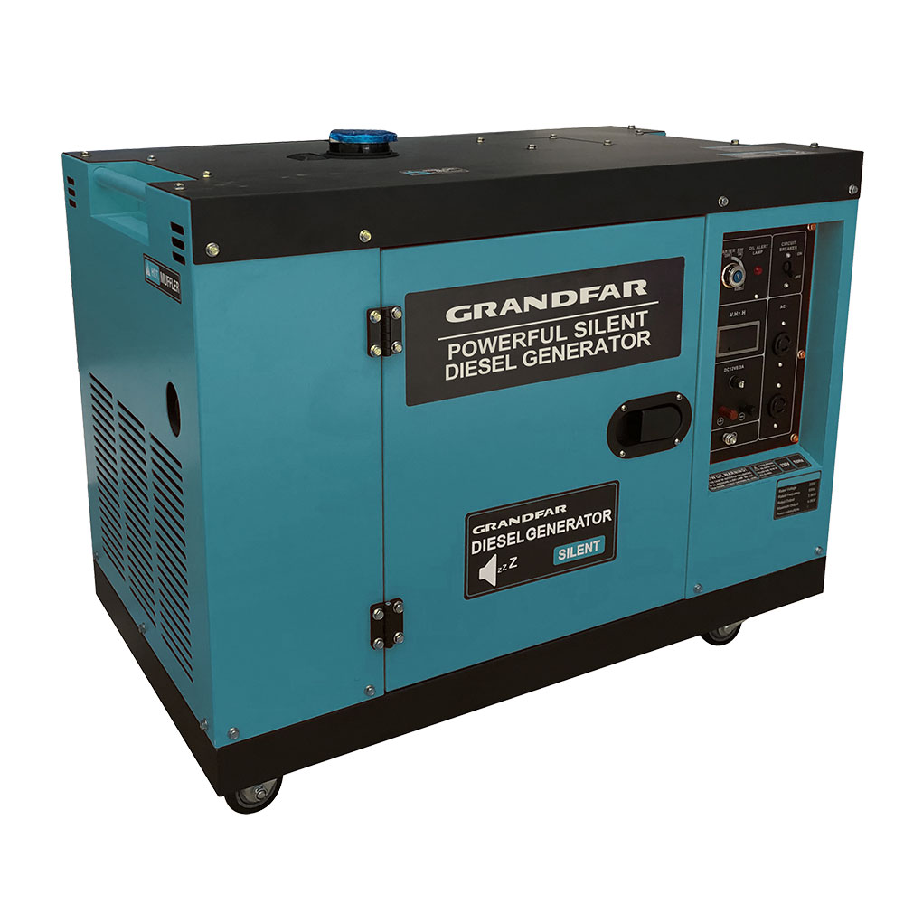 Grandfar 5kw 5.5kw генератор 220 V 4-х тактный четырехтактный двигатель с воздушные Охлаждением Дизельный Портативный генератор бесшумный бренд электрические дизельные генераторы