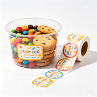Étiquettes autocollantes en vinyle personnalisées, imperméables, écologiques, à forte adhérence, résistantes à l'usure, imprimées UV/couleur pour emballages plastiques de snacks