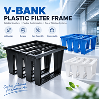 Cadre de filtre à air en plastique V-cell personnalisé en usine pour système de ventilation HVAC