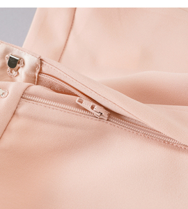 Autunno elegante da ufficio da donna <span class=keywords><strong>pantaloni</strong></span> a forma di carota formale da donna a vita alta pieghevoli Cropped <span class=keywords><strong>pantaloni</strong></span> affusolati per l'estate - Product Image 3