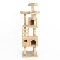 Grande tour d'arbre à chat de luxe de style moderne meubles de maison pour chat en peluche durable avec griffoir en sisal vente en gros d'usine