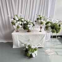 Pabrik IFG Grosir Bunga Hydrangea Buatan 40cm Sentuhan Realistis Bola Bunga Putih dan Hijau untuk Dekorasi Pesta Pernikahan