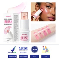 Crème blush changeante de couleur PH en stick rose, waterproof, longue tenue, résistante à la transpiration, illuminateur, marque privée, maquillage pour le visage et les joues
