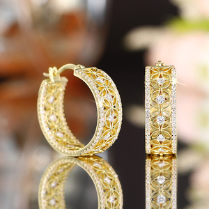 Orecchini a Cerchio con Farfalla Floreale Marquise per Donne, Gioielli Eleganti e alla Moda - Product Image 5