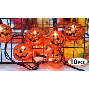 Guirnalda de Luces de Calabaza de Halloween de 8.5 Pies, 10 Linternas LED de Calabaza Transparentes, Clasificación IP65, CRI 90, Decoración Interior y Exterior - Product Image 4