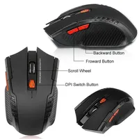 Mini souris optique sans fil 24G, 1600DPI, pour joueur, 6 boutons, récepteur USB, accessoires pour ordinateur portable